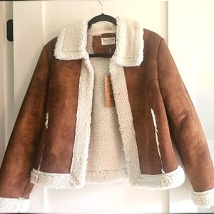 Tree of Life Penny Lane Sherpa Andes Cropped Jacket